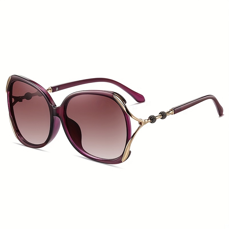 Occhiali da Donna con Elementi in Metallo, Montature Classiche Oversize alla Moda