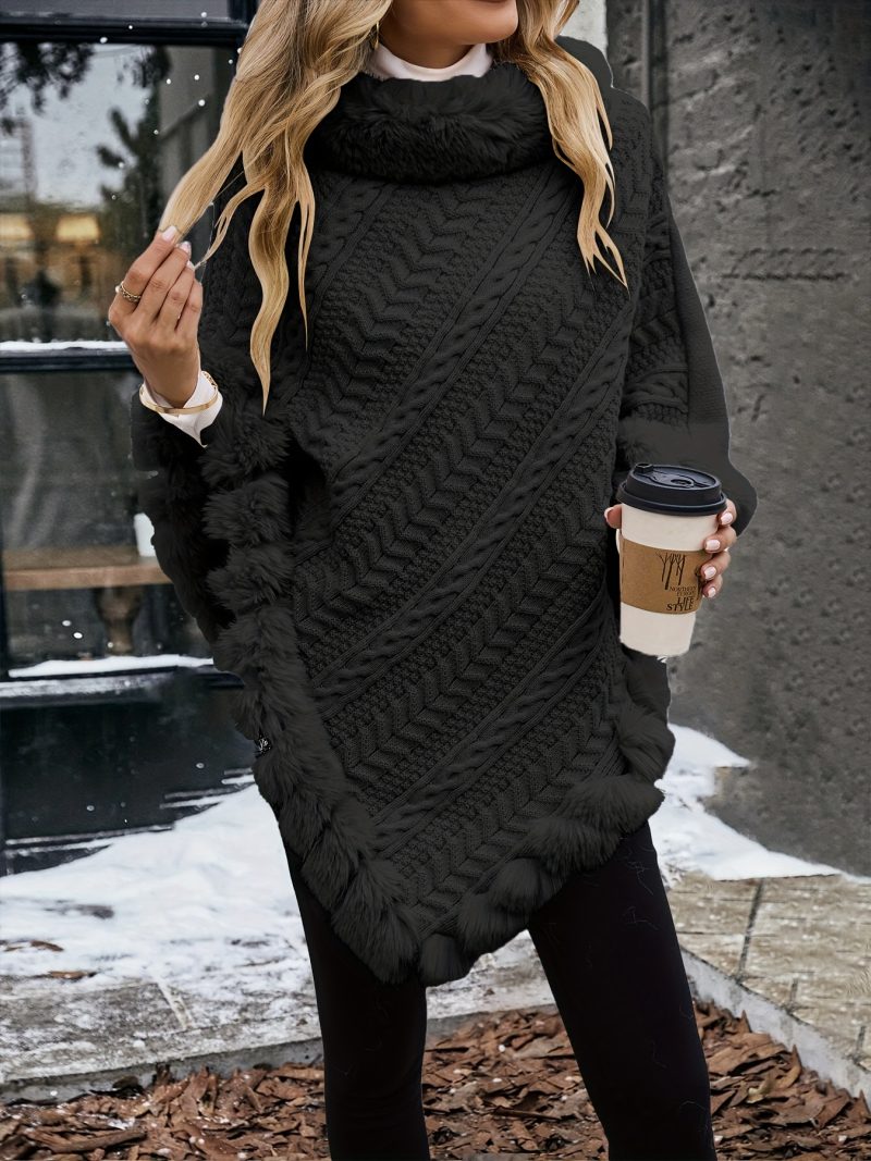 Cappotto Invernale Morbido e Caldo Design Chic a Righe