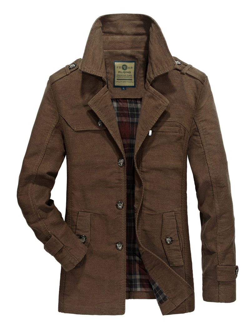 Giacca Casual da Uomo | Tessuto, Colletto a Revers