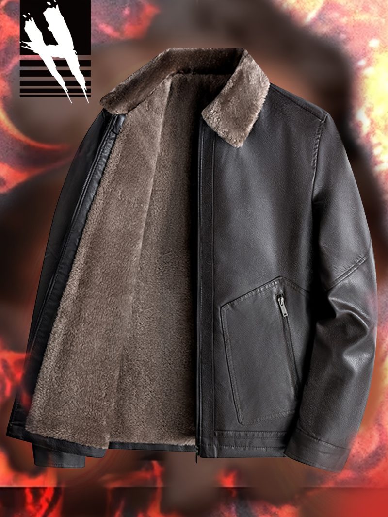 Giacca in pile spesso da uomo realizzata elegante casual