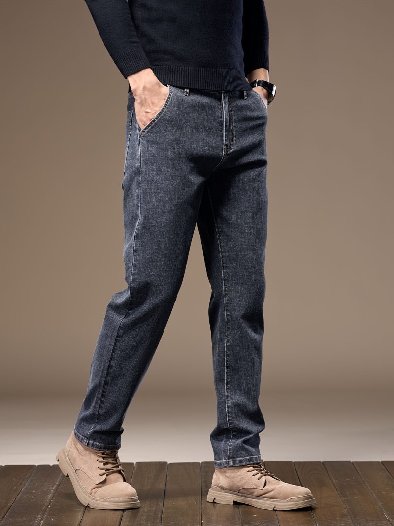 Pantalone Jeans Inverno Stretch Slim Stile Business Casual