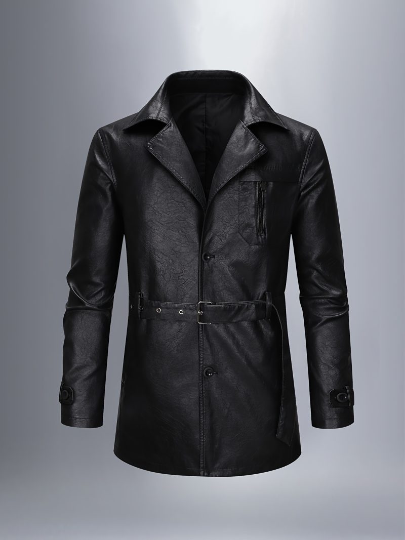 Giacca in Pelle PU Uomo Nuova Arrivo Casual Stile Biker