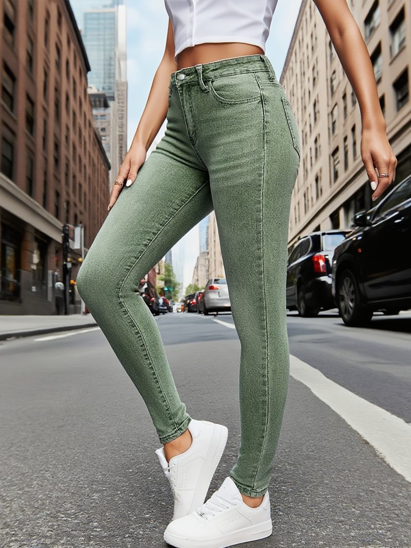 Pantaloni Jeans Donna Vita Alta Elasticizzati