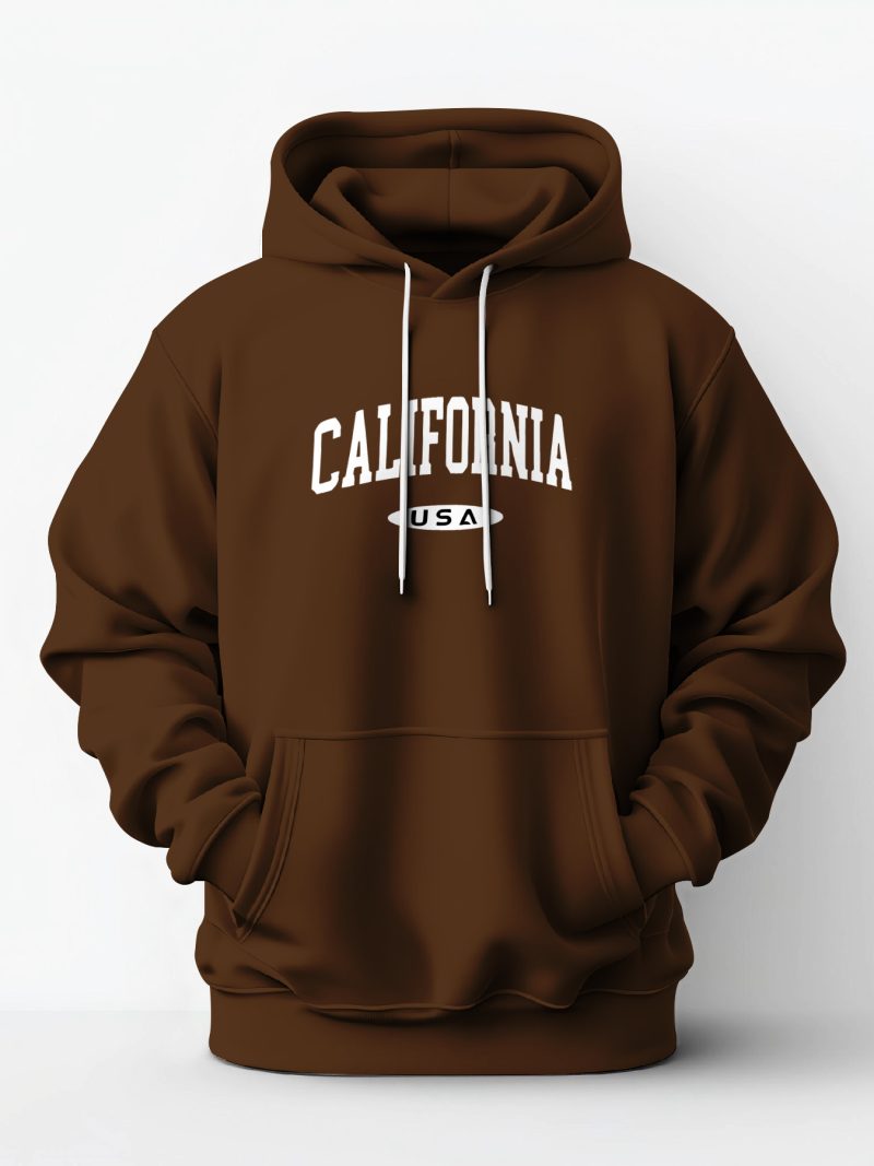 Felpa con cappuccio da uomo con grafica California USA