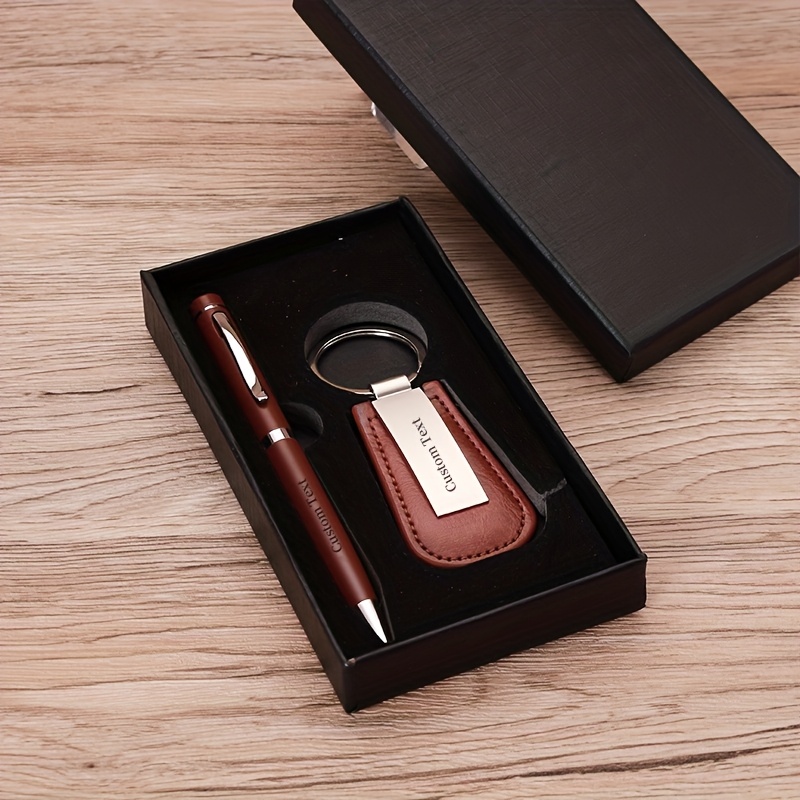 Set di penne con portachiavi personalizzabile, regalo versatile