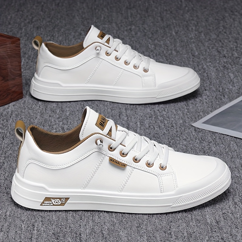 MAINALUN Scarpe da Skate Uomo - Tomaia Leggera & Suola in PVC con Chiusura a Slip-/Lacci,