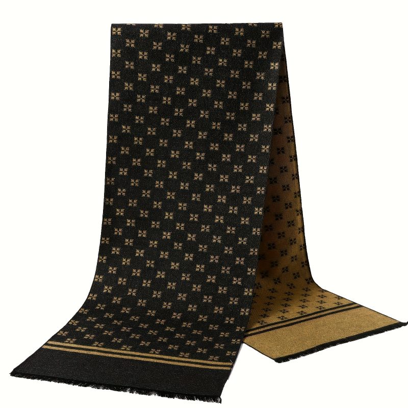 Sciarpa Uomo Calda, 180x30cm Sciarpa Finta a Quadri Spessa, Regalo Ideale per Autunno e Inverno, Adatta anche per Primavera ed Estate