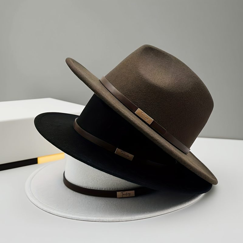 Cappello Jazz Elegante, Cappello alla Moda in Feltro per Uomo e Donna