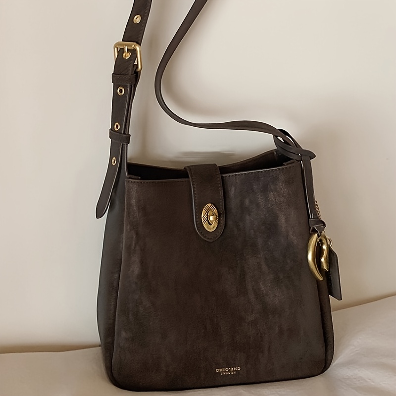 Borsa a Tracolla Vintage con Foglia d'Acero e Profumo Autunnale