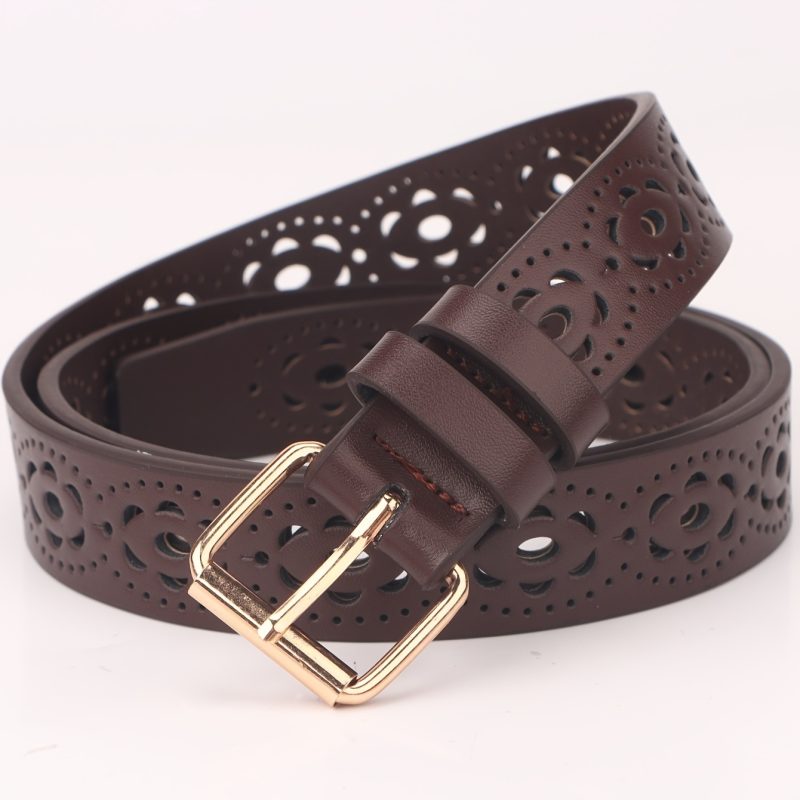 Cintura Donna alla Moda con Intagli, 2,8 cm di Larghezza,