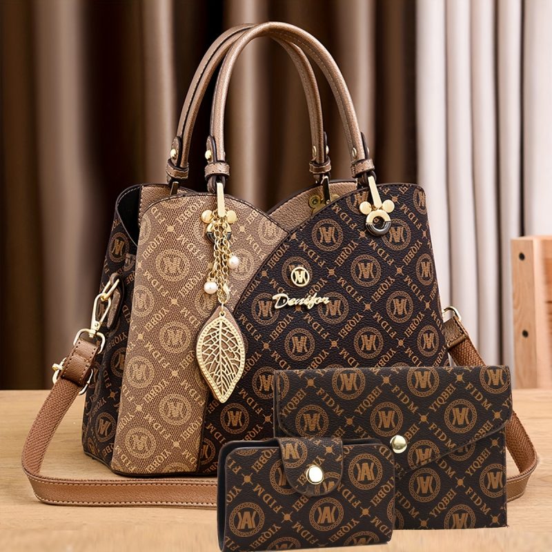 Borsa casual da donna classica capiente 3 pz