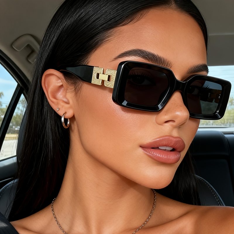 Occhiali Unisex Stile Vintage Geometrici con Protezione 400,