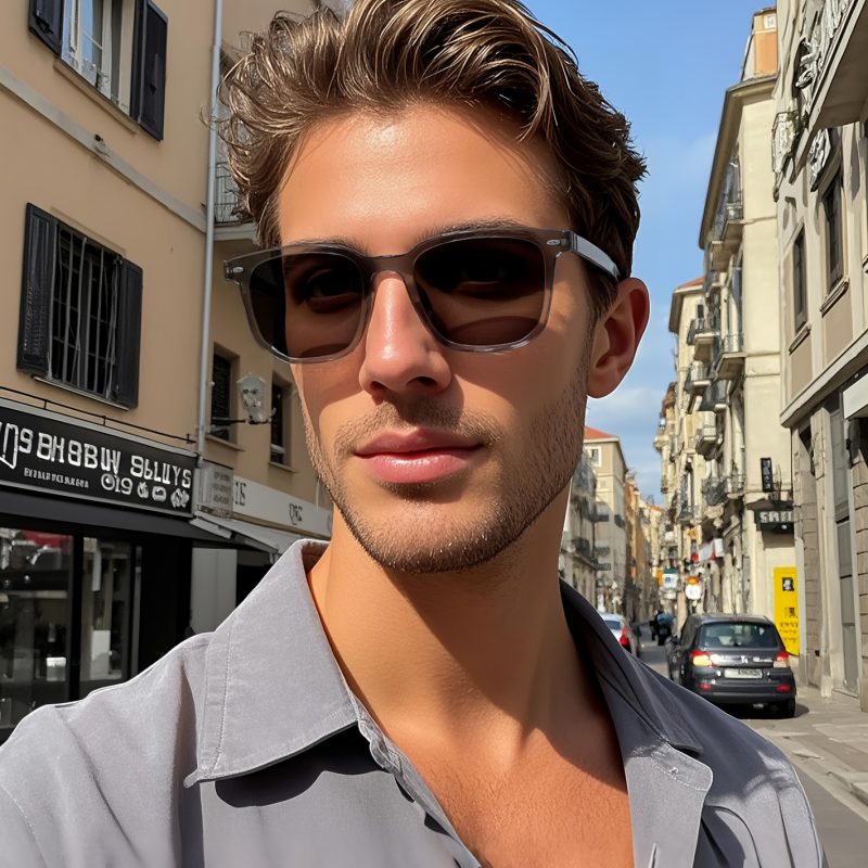 Occhiali da Sole Unisex Retro Classici Quadrati, Protezione, Spiaggia Mare Viaggi all'Aperto