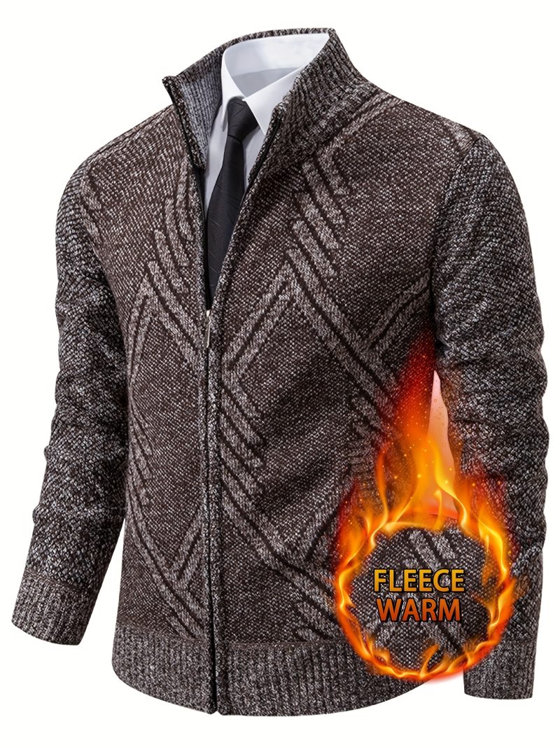 Maglione Uomo Caldo. Giacca Maglione con Collo Alto Uomo.