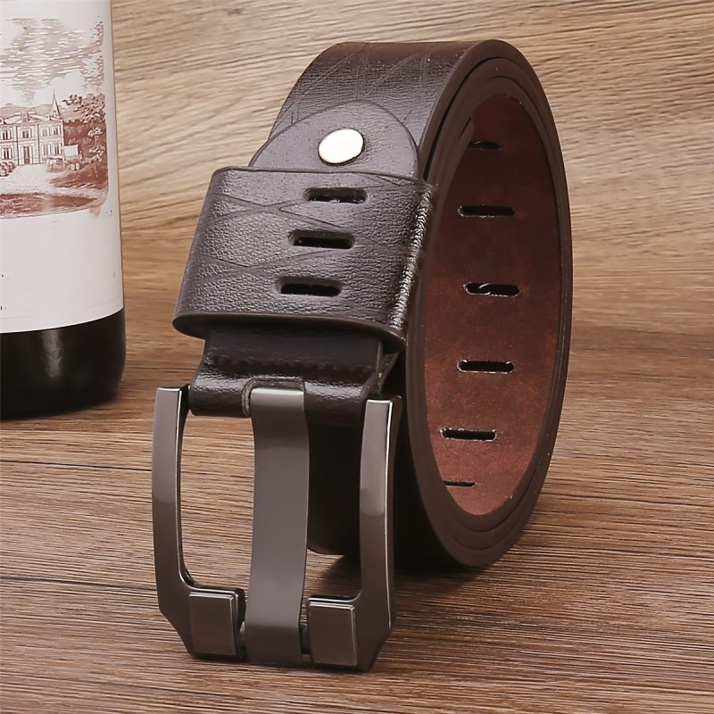 Set Cintura e Portafoglio Uomo Presenta una Cintura Realizzata in Pelle PU