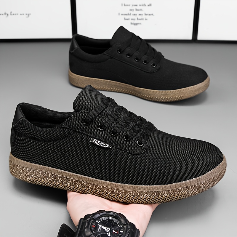 Scarpe da uomo basse in tela, scarpe casual con lacci per esterni,