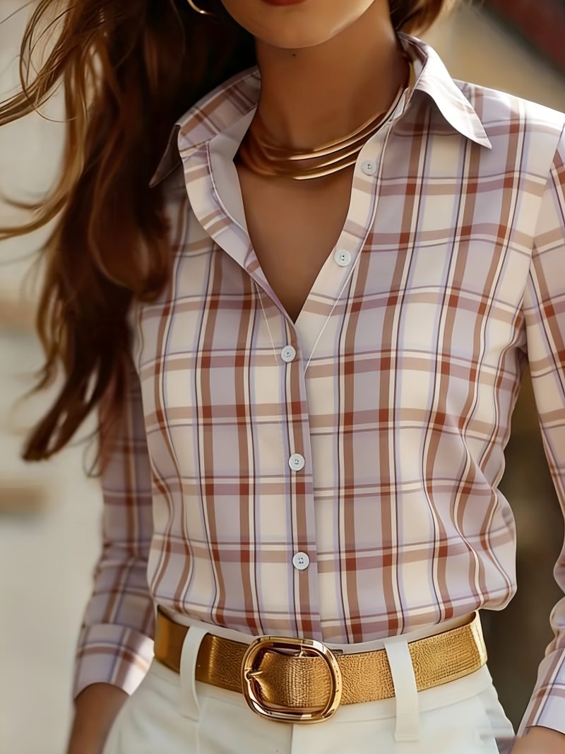 Camicia Donna Primavera/Estate/Autunno a Maniche Lunghe