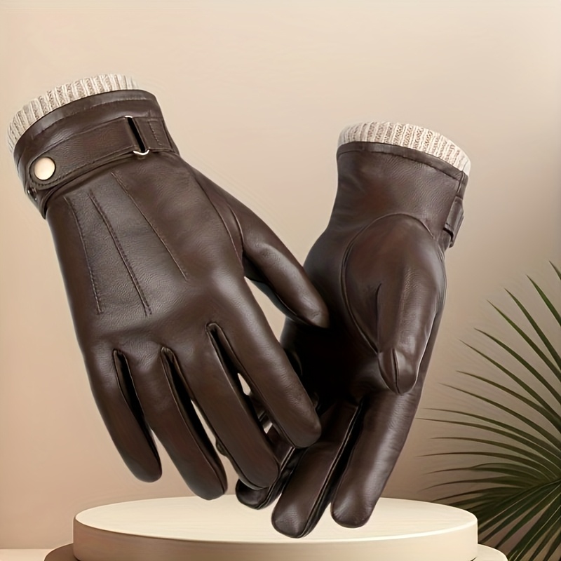 Guanti da Uomo, Guanti Resistenti al Freddo, Guanti Invernali Caldi da Uomo, Adatti per Sci, Ciclismo e Guida