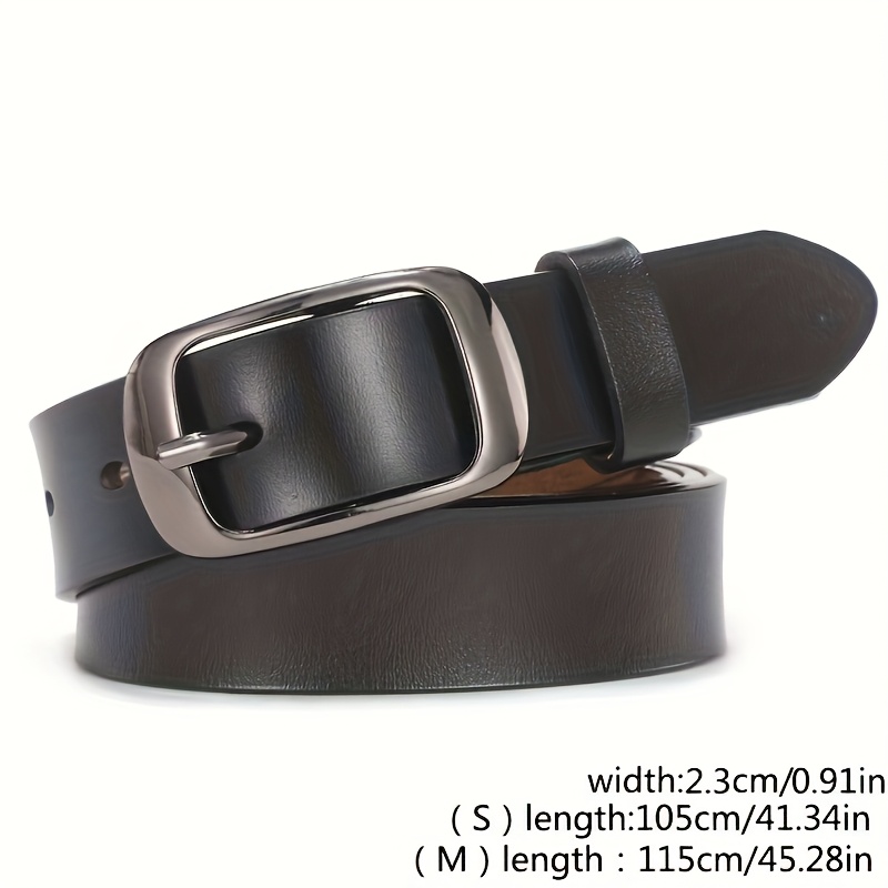 Cinture Eleganti in Pelle PU con Fibbia Quadrata