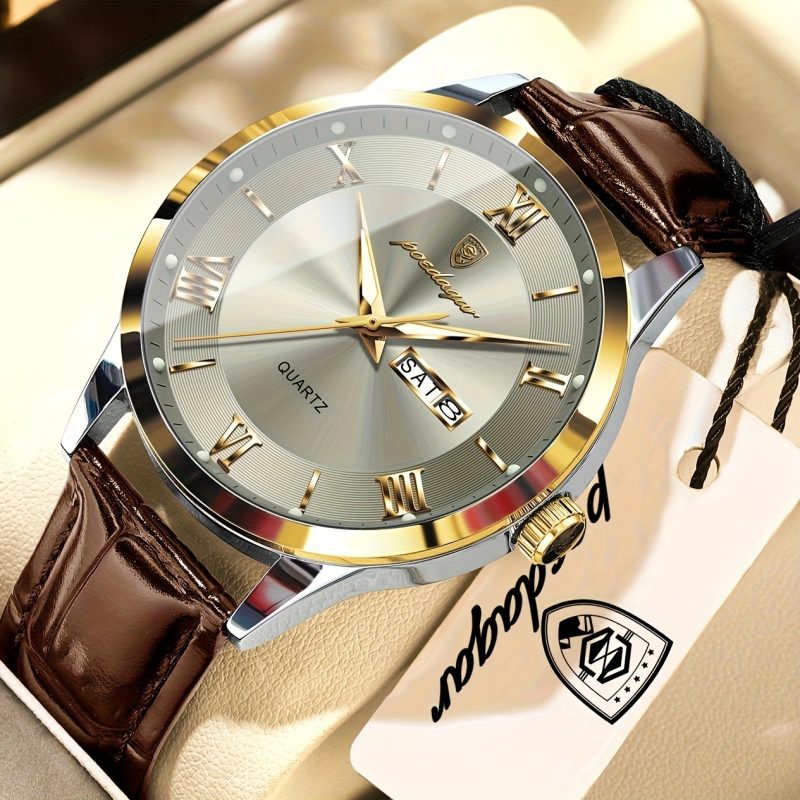 Orologio da Uomo Elegante e Lussuoso con Calendario Impermeabile e Luminoso