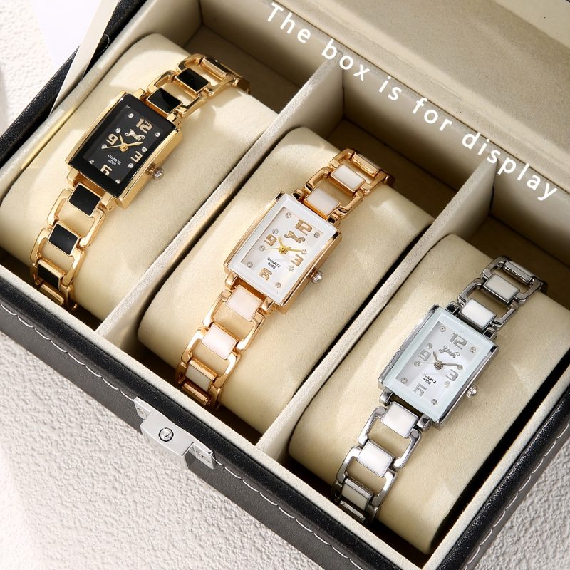 Orologio da Donna Elegante al Quarzo Quadrato - Catena in Lega alla Moda, Perfetto per Studenti e Professionisti, Regalo Ideale