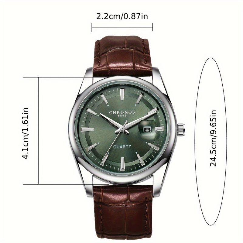 Orologio da Uomo alla Moda per Sport all'Aperto e Casual con Cinturino in Vera Pelle