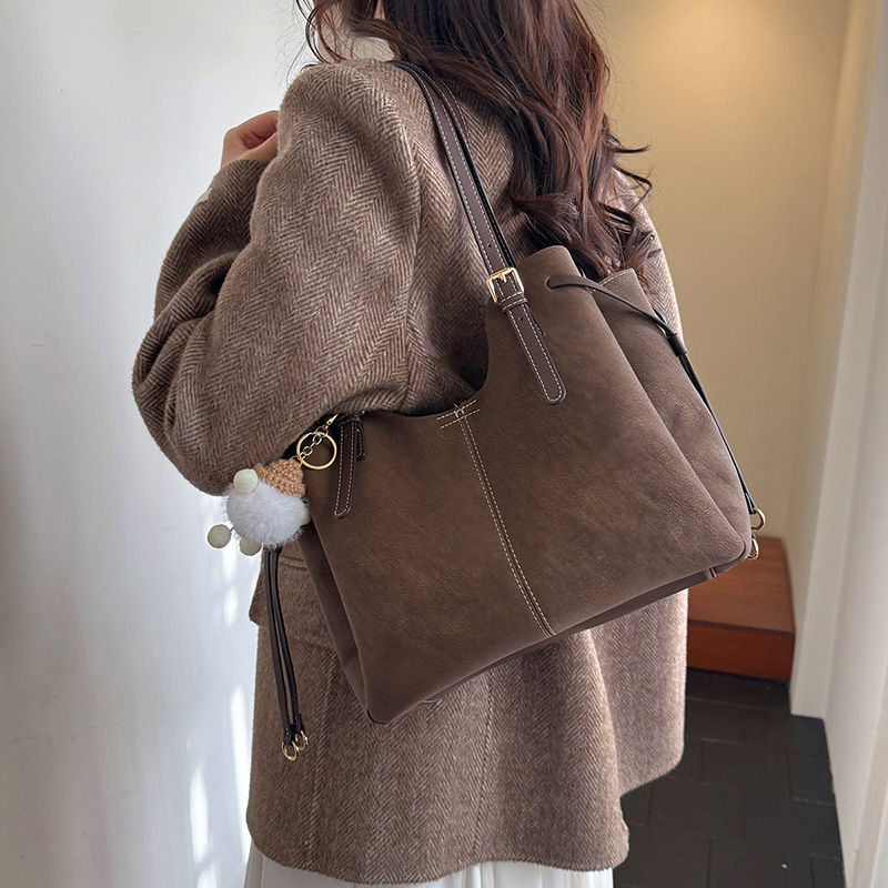 Borsa a Spalla in Camoscio Nuova Autunno/Inverno, Borsa Tote Vintage