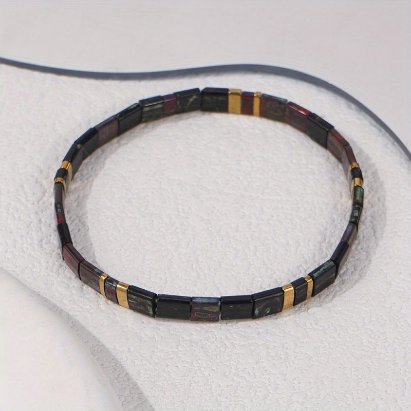 Regalo Bracciale TILA con perline nero e rosso primavera/estate come regalo