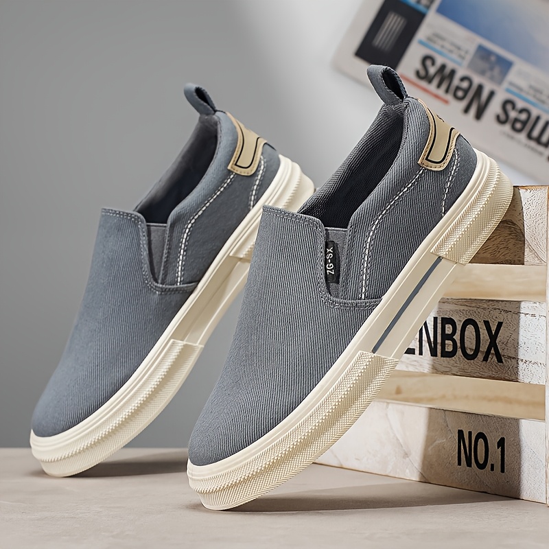 Scarpe Slip-On in Tela, Stile Casual Vintage,