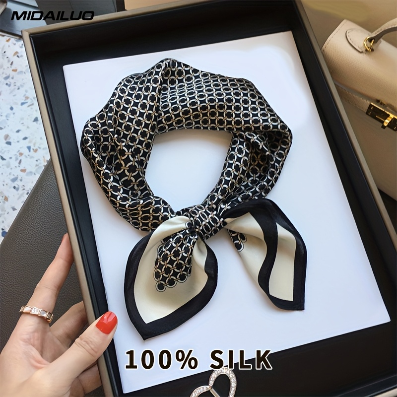 Sciarpa in seta 100% MIDAILUO 53,01 x 53,01 cm quadrata traspirante