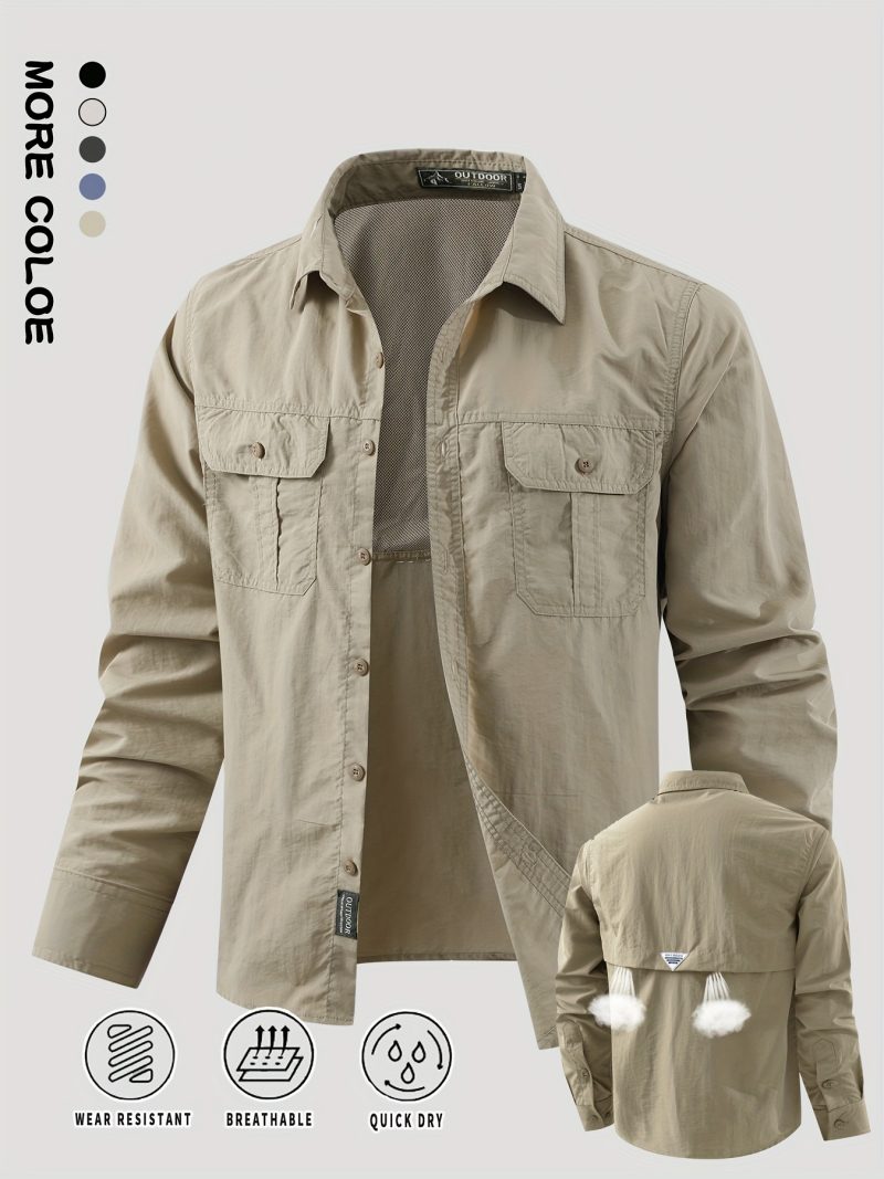 Camicia a a Maniche Lunghe Traspirante ad Asciugatura Rapida