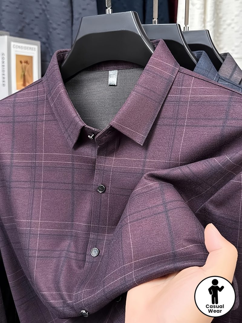 Camicia a maniche lunghe da uomo per autunno e primavera, camicia a maniche lunghe da uomo