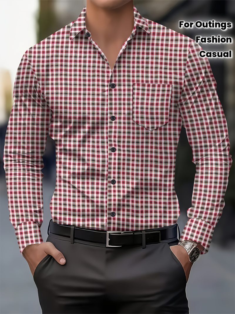 Camicia casual da uomo alla moda per uscite autunnali e invernali