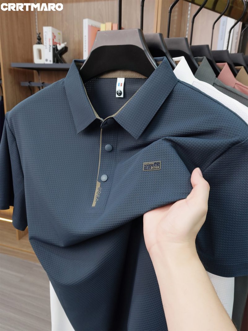 Polo Cartama CRRTMARO Nuova Maglietta Estiva da Uomo a Maniche Corte, Colletto a Bavero,